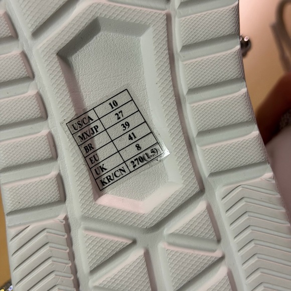 White Sneakers with Silver Accents with Rhinestone Lace - Picture 10 of 12